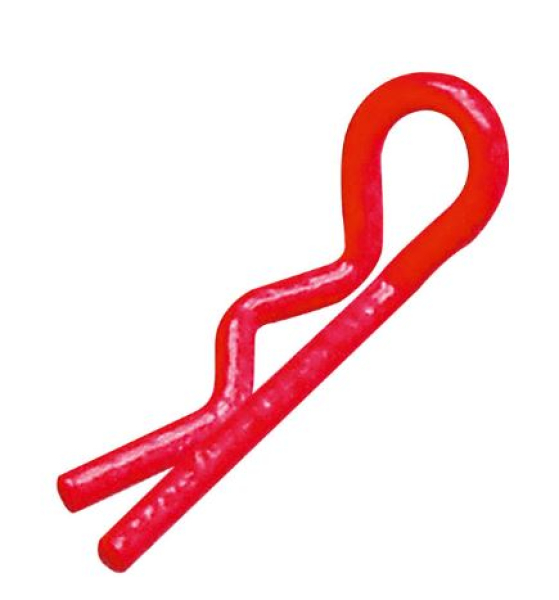 RS016O Karosserieklammern 24mm/gekröpft orangerot 10 Stück